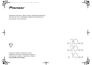 Manual de uso Pioneer A-20-S Amplificador