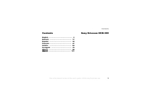 Mode d’emploi Sony Ericsson HCB-300 Kit mains-libres