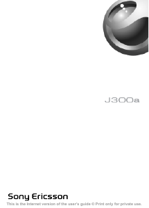Mode d’emploi Sony Ericsson J300a Téléphone portable