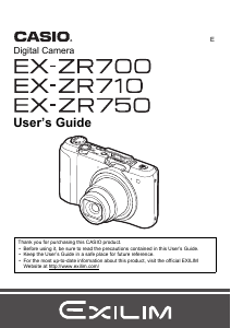 Manual Casio EX-ZR710 Digital Camera