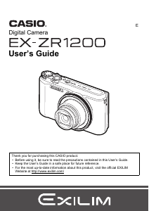 Handleiding Casio EX-ZR1200 Digitale camera