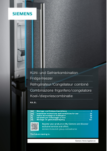 Manual Siemens KA93GAIEP Fridge-Freezer