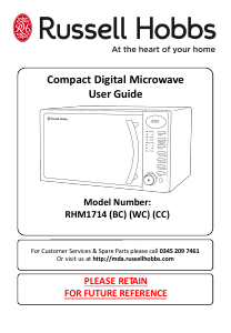 Manual Russell Hobbs RHM1714BC Microwave