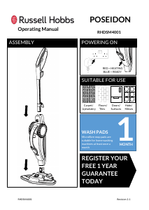 Manual Russell Hobbs RHDSM4001 Poseidon Steam Cleaner