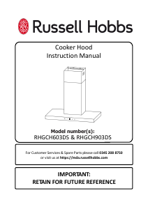 Manual Russell Hobbs RHGCH603DS Cooker Hood