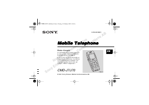 Mode d’emploi Sony CMD-J7 Téléphone portable