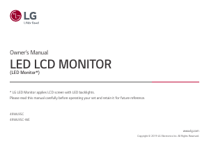 Manual LG 49WL95C-WE LED Monitor