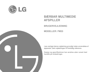Brugsanvisning LG FM33 Mp3 afspiller