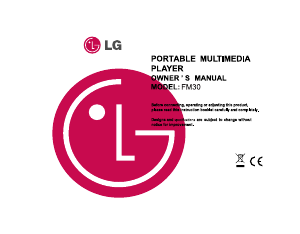 Manual LG FM30 Mp3 Player