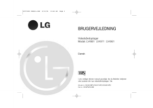 Brugsanvisning LG LV4961 Videobåndoptager