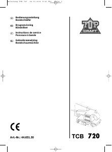 Handleiding Topcraft TCB 720 Bandschuurmachine