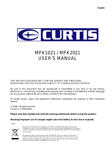 Manual Curtis MPK1021 Mp3 Player