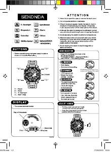 Handleiding Sekonda 1034 Horloge