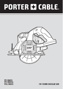 Manual Porter-Cable PC186CS Circular Saw