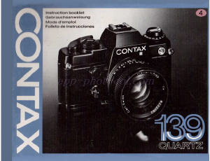 Handleiding Contax 139 Quartz Camera