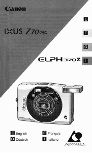 Handleiding Canon ELPH 370Z Camera