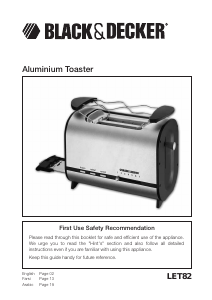 Manual Black and Decker LET82 Toaster