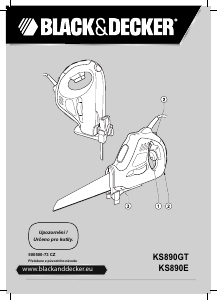 Manuál Black and Decker KS890GT Elektrická pila ocaska