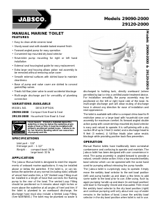 Manual Jabsco 29120-2000 Toilet