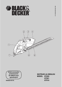 Instrukcja Black and Decker GT450 Nożyce do żywopłotu