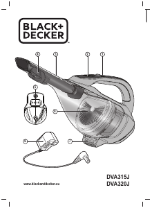 Használati útmutató Black and Decker DVA315J Kézi porszívó