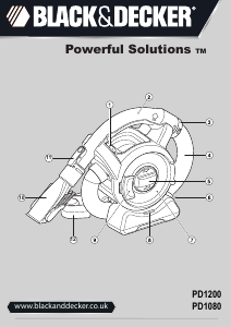 Manual Black and Decker PD1200 Handheld Vacuum