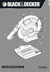 Manual Black and Decker PD1800EL Handheld Vacuum