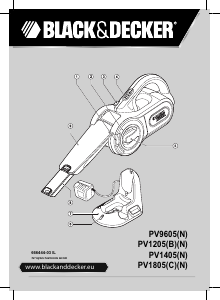 מדריך Black and Decker PV1405 שואב ידני