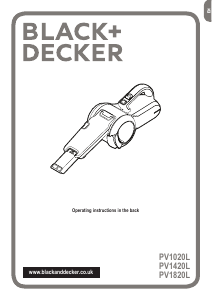 Manual Black and Decker PV1820L Handheld Vacuum