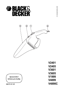 Manuál Black and Decker V3605G Ruční vysavač