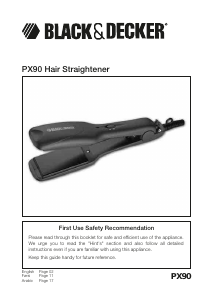 Manual Black and Decker PX90 Hair Straightener