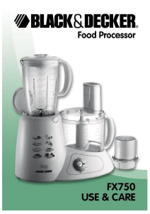 Manual Black and Decker FX750 Food Processor