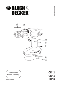 Manuál Black and Decker CD12CAH Akušroubovák