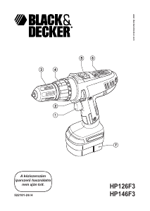 Használati útmutató Black and Decker HP146F3 Fúró-csavarozó