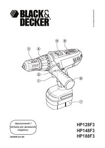 Návod Black and Decker HP148F3 Stĺpová vŕtačka