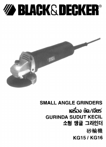 Manual Black and Decker KG15 Angle Grinder