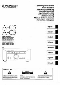 Mode d’emploi Pioneer A-C5 Amplificateur