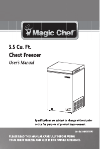 Manual Magic Chef HMCF35W5 Freezer