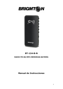 Manual de uso Brigmton BT-124-N Radio