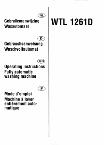 Mode d’emploi Brandt WTL1261D Lave-linge
