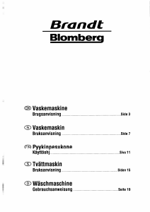 Bruksanvisning Brandt WTM1021N Tvättmaskin