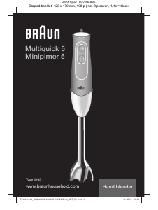 Посібник Braun MQ 545 Aperitive Ручний блендер
