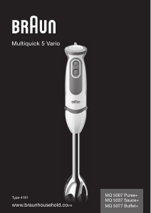 Посібник Braun MQ 5007 Puree Ручний блендер