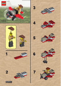 Manual de uso Lego set 5911 Adventurers Avión de la Johnny Thunder