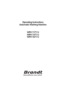 Manual Brandt WFH1671UG1 Washing Machine