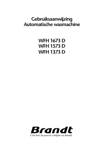 Handleiding Brandt WFH1373D Wasmachine