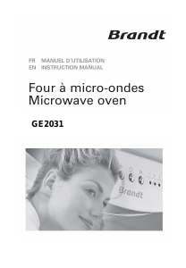 Manual Brandt GE2021E Microwave