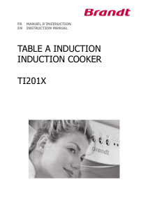 Mode d’emploi Brandt TI201X Table de cuisson
