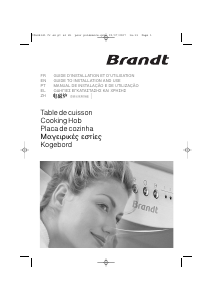 Manual Brandt TI718BT1 Hob