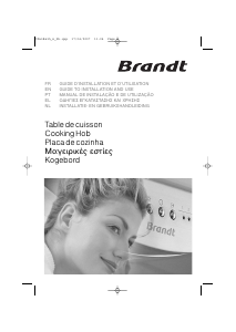 Manual Brandt TI612BT1 Hob